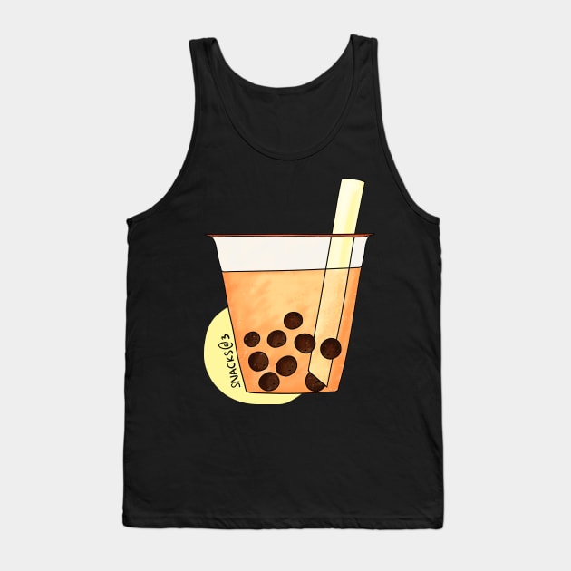 Boba Milk Tea Drink Tank Top by Snacks At 3